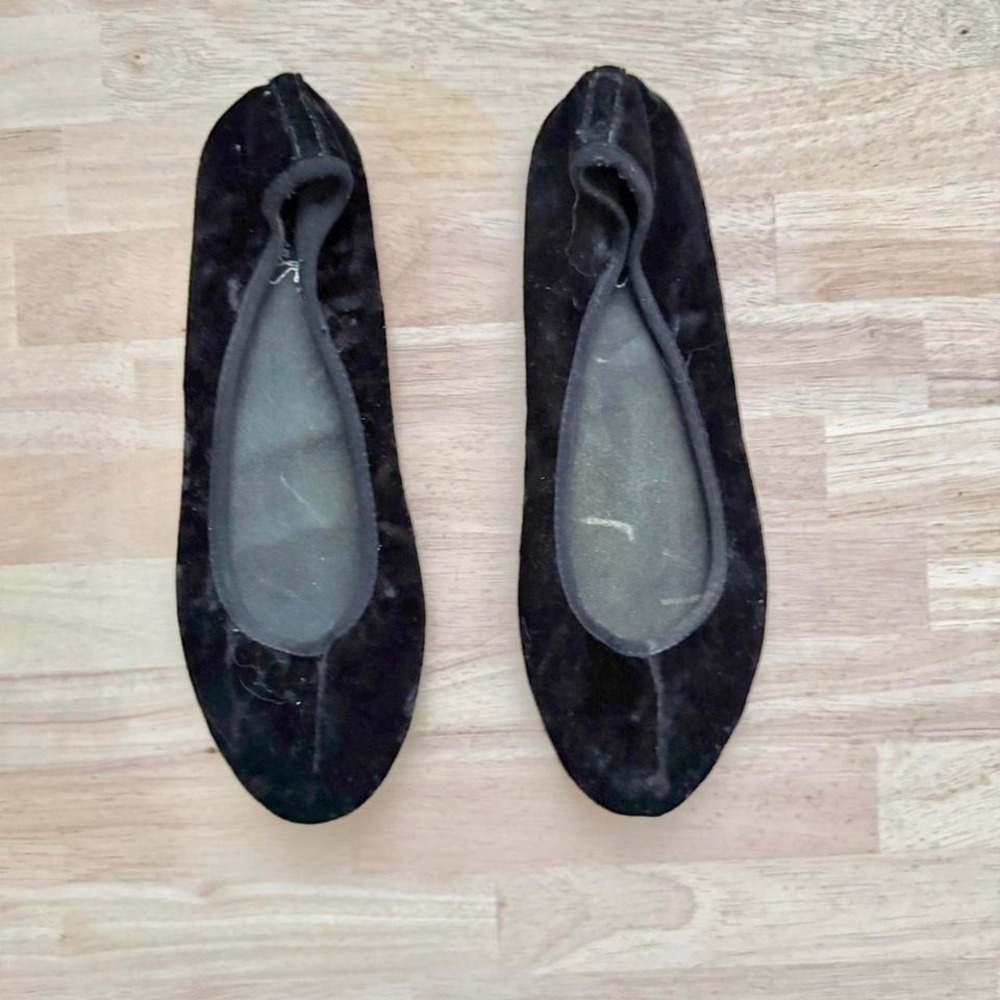 Black Velvet Ballet Flat Size 8 Whimsigoth Coquette Slipper